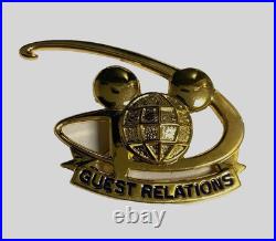 RARE Disney World Guest Relations Cast Member Pin with Mickey Mouse Icon Globe