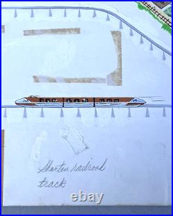 RARE Disneyland Original Theme Park Map Painting Art Disney Vacationland 1962