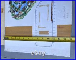 RARE Disneyland Original Theme Park Map Painting Art Disney Vacationland 1962