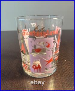 RARE Set of 4 Disneyland 55th Ann Themed Land Glasses by Kevin Kidney+Jody Daily