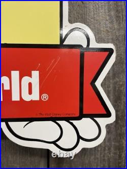 RARE Vintage Mickey Mouse Walt Disney World Theme Park Parade Bangor Maine Sign