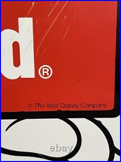 RARE Vintage Mickey Mouse Walt Disney World Theme Park Parade Bangor Maine Sign