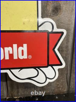 RARE Vintage Mickey Mouse Walt Disney World Theme Park Parade Bangor Maine Sign