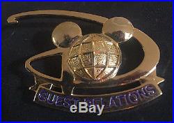 RARE Walt Disney World Guest Relations Mickey Mouse Globe Cast Costume Pin