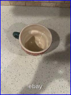 RETIRED Authentic Disney Theme Park Ceramic Santa Mickey Milk & Cookie Set #35