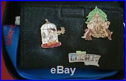Rare 2000s Official Walt Disney World Pin Trading Bag! Small with Zipper Pocket