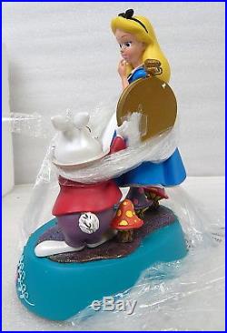 Rare Alice In Wonderland And White Rabbit Figurine Disney Theme Park Exclusive