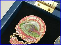 Rare Collectors Item Shanghai Disney Grand Opening 6 Pin Set in wooden crate