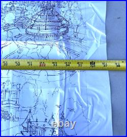 Rare Disney Disneyland Theme Park Map Rough Sketch Drawing Production Copy