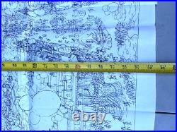 Rare Disney Disneyland Theme Park Map Rough Sketch Drawing Production Copy