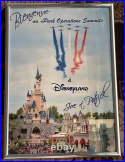 Rare Disneyland Paris Park Operations Summit Disney Employee Memorabilia Framed