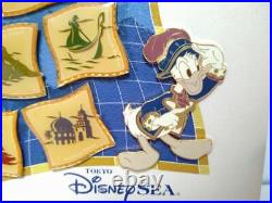 Rare Tokyo Disney Sea Pin Badge Set 7 Theme Ports