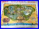 Rare Vintage 1968 Walt Disneyland Map Poster Travel Theme Park Poster 30 X 45 in