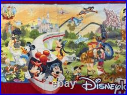 Rare Vintage Disneyland Resorts Disney World Mulan Villains Beach Towel 58X30