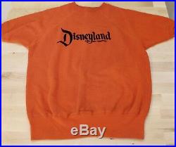 Rare Vintage Disneyland Walt Disney Orange Sweatshirt Sweater Theme Park Artex
