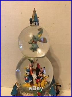 Rare Walt Disney Theme Park Exclusive Musical Parade Double Snowglobe Dumbo
