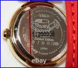 Rare! Walt Disney Theme Parks Pooh's Garden Le 760/5000 Wrist Watch New In Box