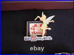 Rare Walt Disney World 40th Anniversary Boxed 8 Pin Set Mickey Stitch Chip Dale
