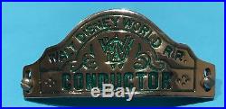 Rare Walt Disney World Cast Member Railroad Train Conductor Hat Badge Wdw Pin
