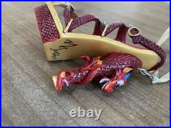Retired Disney Theme Park Shoe Ornament Mushu Mulan Exc Cond 3Hx1 3/4Wx3D