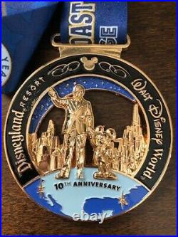 RunDisney 2017 Coast to Coast Medal Walt Disney World Disneyland Challenge Medal