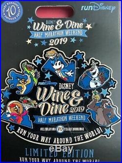 RunDisney 2019 Wine & Dine Half Marathon Disney Run Mini Jumbo Pin LE 500 Mickey