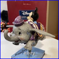 SIGNED jim shore disney traditions Theme Park Mickey Flying Dumbo Ride
