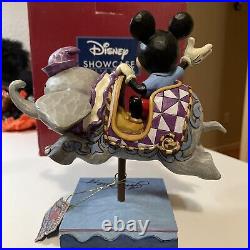SIGNED jim shore disney traditions Theme Park Mickey Flying Dumbo Ride