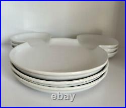 Set of 3 Disney Parks 10 Mickey Mouse Ears White Ceramic Serving Plate Dish HTF