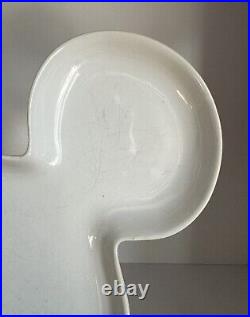 Set of 3 Disney Parks 10 Mickey Mouse Ears White Ceramic Serving Plate Dish HTF