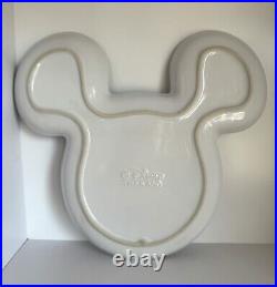 Set of 3 Disney Parks 10 Mickey Mouse Ears White Ceramic Serving Plate Dish HTF