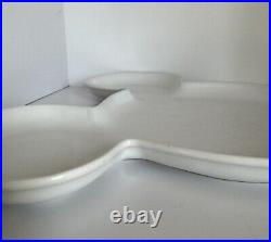 Set of 3 Disney Parks 10 Mickey Mouse Ears White Ceramic Serving Plate Dish HTF