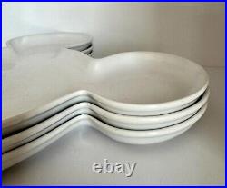 Set of 3 Disney Parks 10 Mickey Mouse Ears White Ceramic Serving Plate Dish HTF