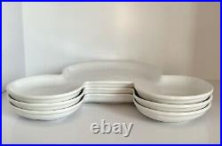 Set of 3 Disney Parks 10 Mickey Mouse Ears White Ceramic Serving Plate Dish HTF