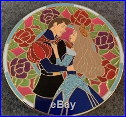 Sleeping Beauty Stained Glass Disney Fantasy Pin LE /75 Glitter Round Phillip