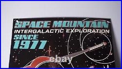Space Mountain Disney Porcelain Sign Rare 70s Theme Park Rare Gas Cartoon