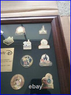 Splash Mountain Company D Walt Disney World 25th Anniversary Pin Set Framed