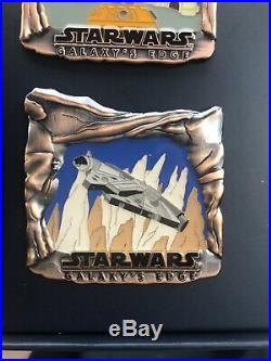 Star Wars Galaxys Edge 4 Pin Set LE 500 Sold Out Opening Day Disney