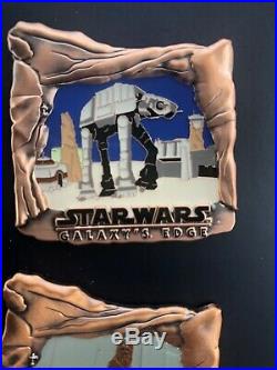 Star Wars Galaxys Edge 4 Pin Set LE 500 Sold Out Opening Day Disney