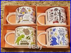 Starbucks Disney Parks Been There Series Coffee Mug Set of All 4 Theme Parks
