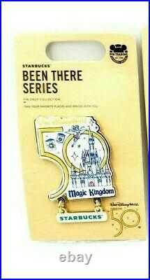 Starbucks Disney Parks WDW 50th Anniversary Been There Series Complete Pin Set