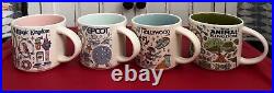 Starbucks WDW Disney World 50th Anniversary Mugs Set of 4 (MK Epcot DHS AK) 2021 Starbucks WDW Disney World 50th Anniversary Mugs Set of 4 (MK Epcot DHS AK) 2021