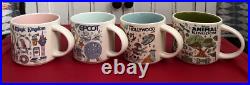 Starbucks WDW Disney World 50th Anniversary Mugs Set of 4 (MK Epcot DHS AK) 2021