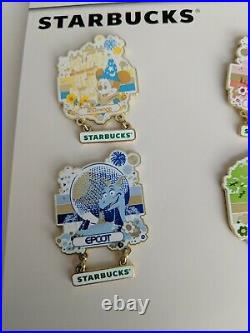 Starbucks Walt Disney World 50th Anniversary Parks Pins 8 Pin Lot