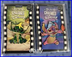 Stitch Crashes Jumbo Pin Set Complete WithBinder & Pin (Please Read)