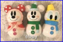 TOKYO Disney Christmas Snowman Mickey & Minnie Ornament complete SET candy case