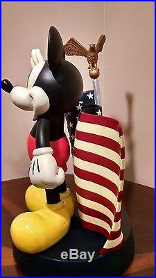 The Art of Disney Theme Parks Exclusive Mickey Mouse American Flag Statue USA