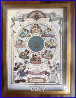 Tokyo Disney Sea 25th Anniv. Mickey Jubilee Journey Pin Badge Set 8 Theme Ports