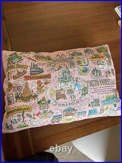 Tokyo Disneyland, Tokyo Disney Sea Theme park Map Pillow! RARE