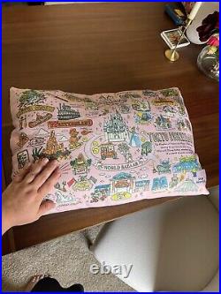 Tokyo Disneyland, Tokyo Disney Sea Theme park Map Pillow! RARE